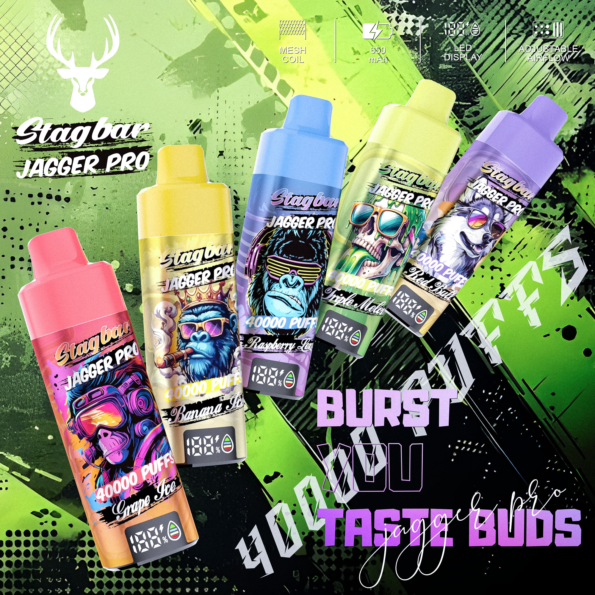 STAG BAR Jagger Pro 40K disposable vape wholesale product image